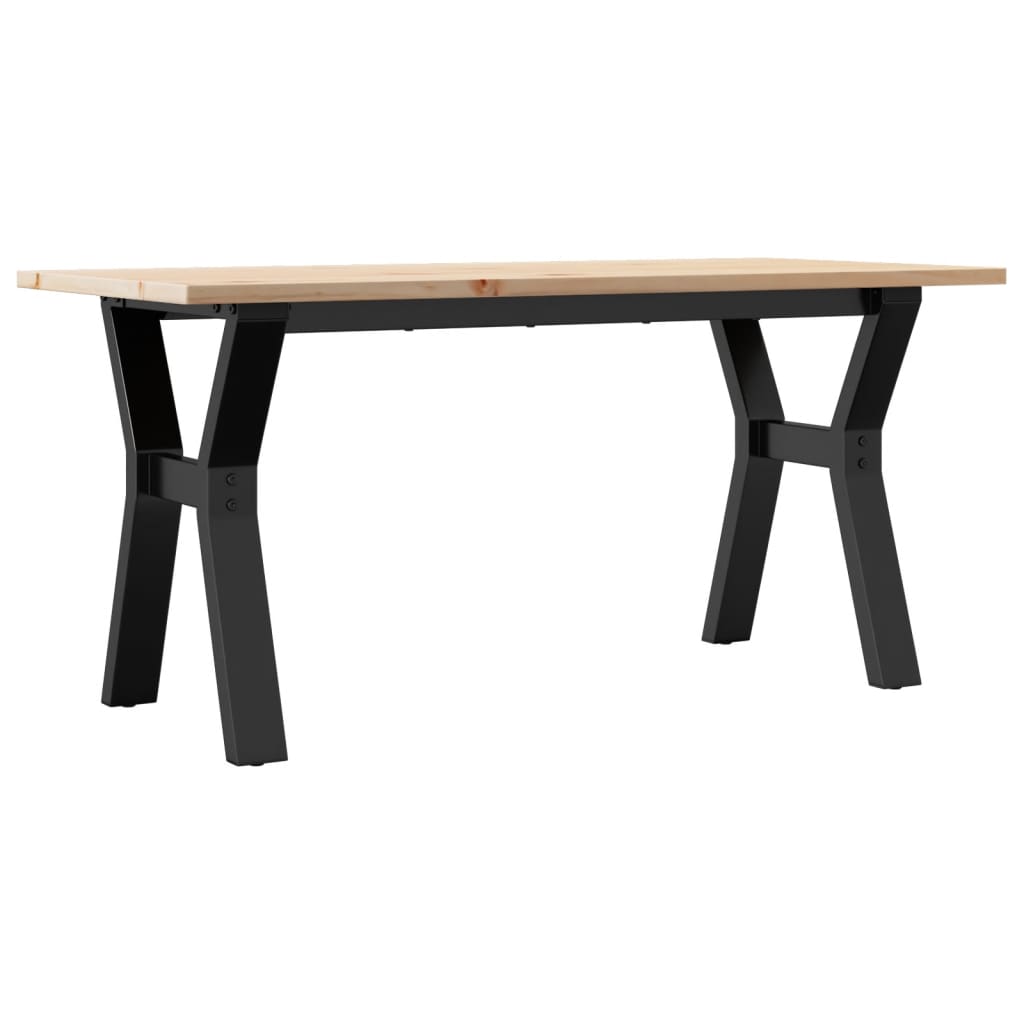 Tavolino Salotto Telaio A O 60x60x40,5cm Legno Pino E Acciaio 60 X 60 X 40 5 Cm Marron 92658321