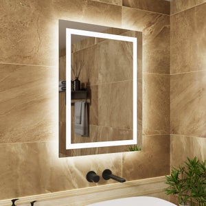 Miroir LED Salle De Bain Bathéa 60x80 Cm - Ovale - Antibuée - Lumière Variable