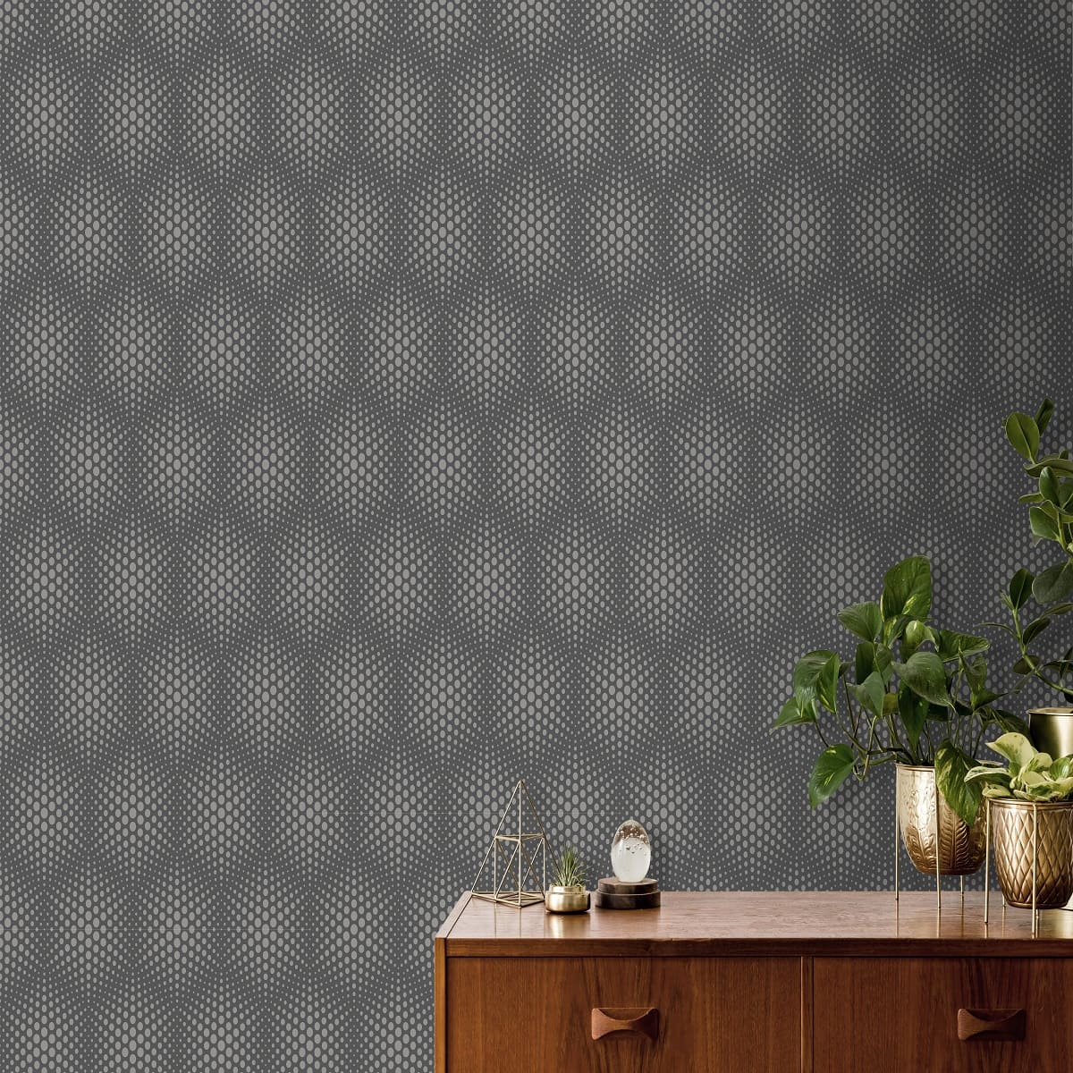 Papel Pintado TNT Geom trico Circulos Efecto 3D Negro Rollo 10 05 M X papel-pintado-tnt-geom-trico-circulos-efecto-3d-negro-rollo-10-05-m-x