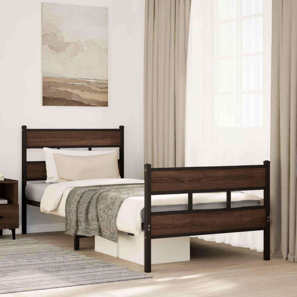 Łóżko Metalowe Rama Łóżka Metalowa Ze Stelażem Pokoj Sypialnia 90x190 cm