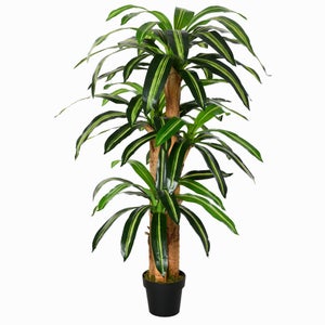 Cipresso Artificiale Per Esterni 120 Cm - Resistente Ai Raggi UV, 79 Fasci Di Aghi, Vaso In Cemento