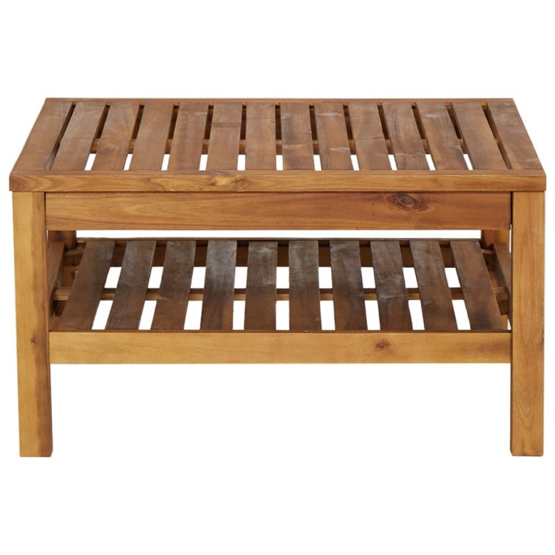 Table de jardin extensible carré en Bois Marron - 4