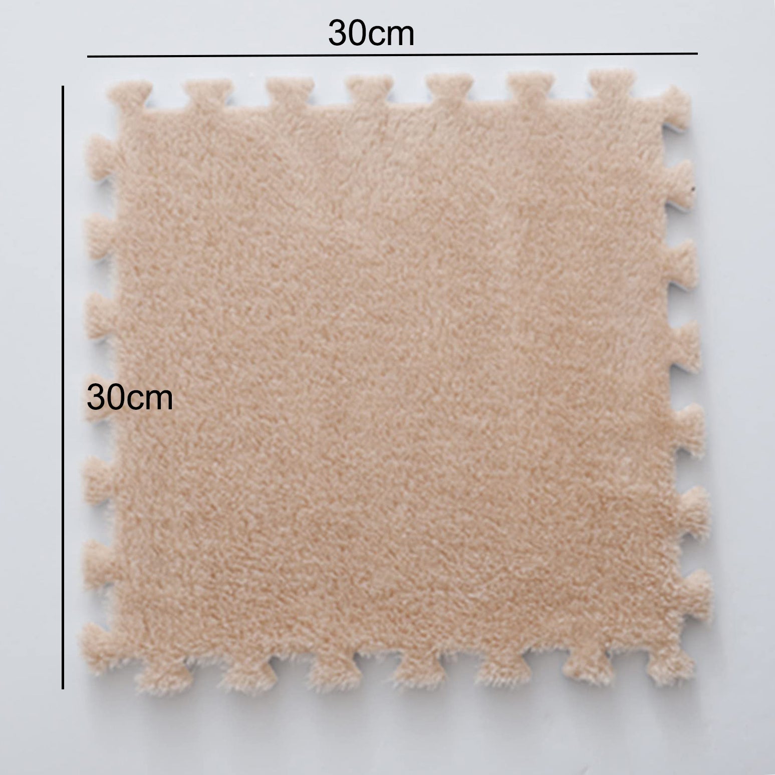 Tapis en mousse souple à poils longs, 6 pièces, tapis de protection antidérapant, carrelage de sol, tapis de jeu d'exercice, kaki - 2