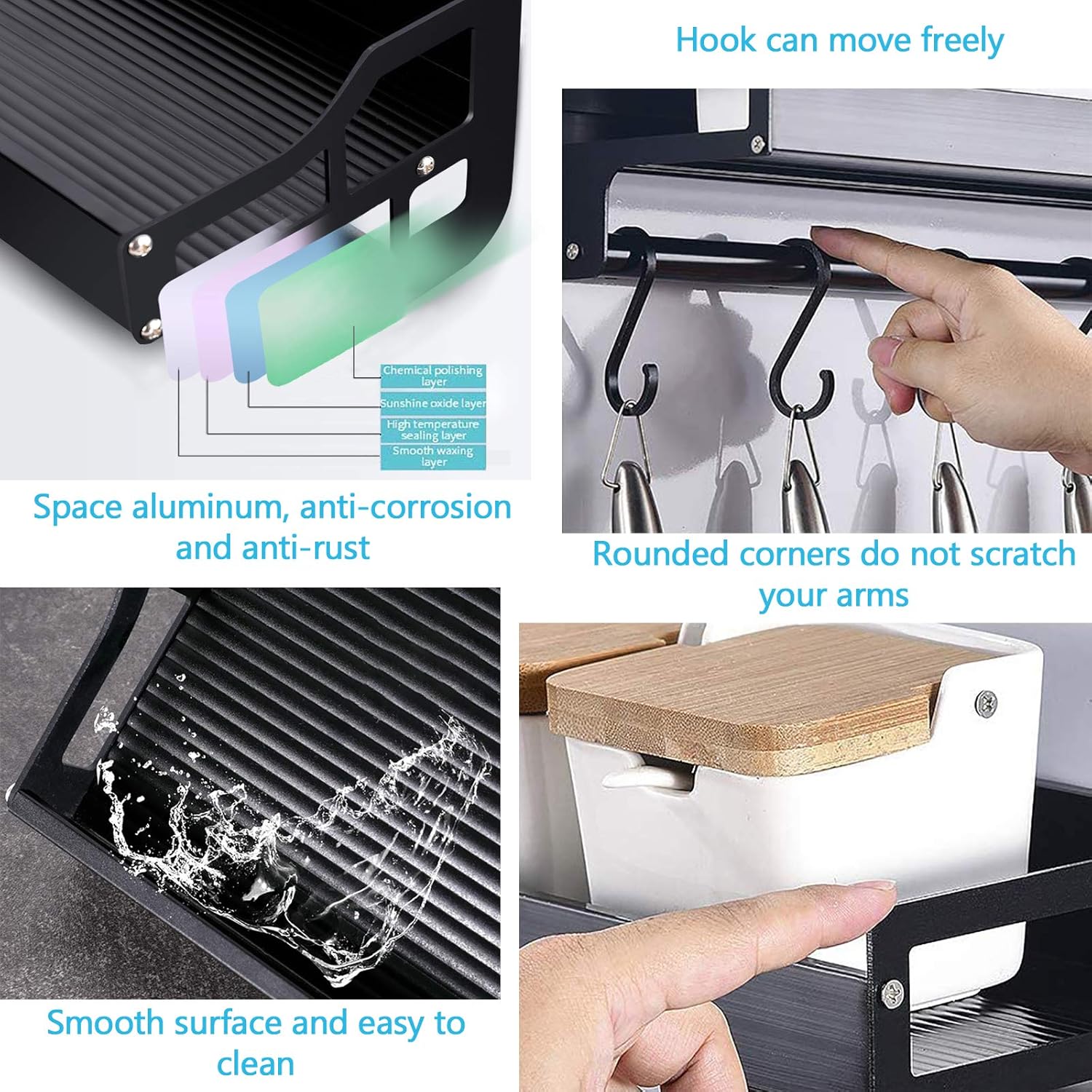 Alicemall Barre Mural Cuisine Support De Rangement Mural Pour