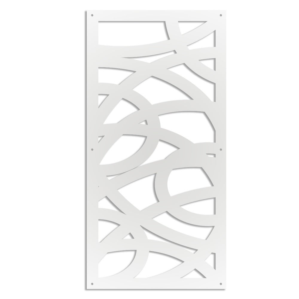 KONCENTRYCZNY - Panel perforowany z PVC - Osłona przeciwsłoneczna - Rozmiar 73x148 cm - Grubość 1 cm - Kolor BIAŁY