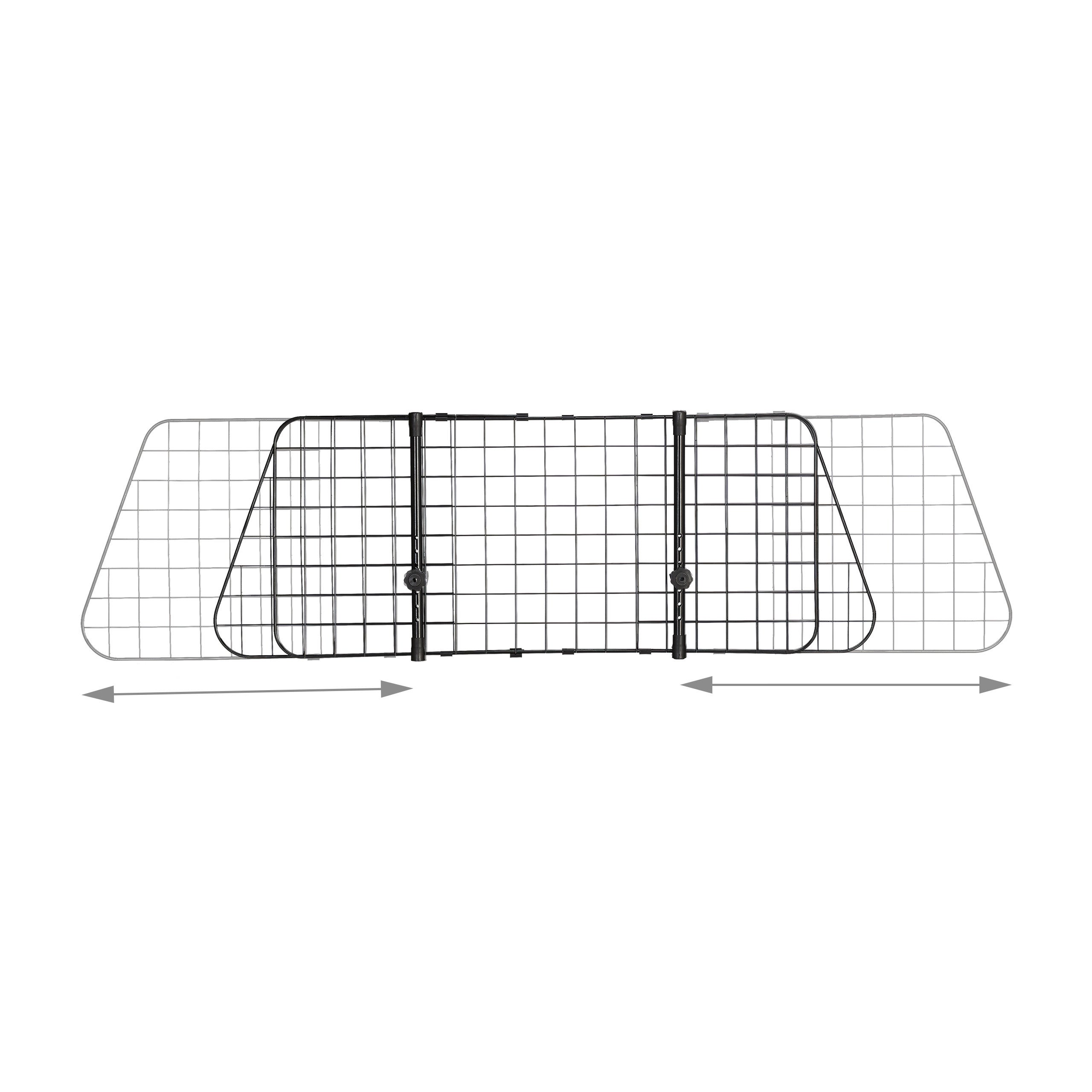 grille de séparation pour chien voiture, barrière universelle, largeur réglable, H x L 40 x 92-157 cm, noir, Relaxdays - 6