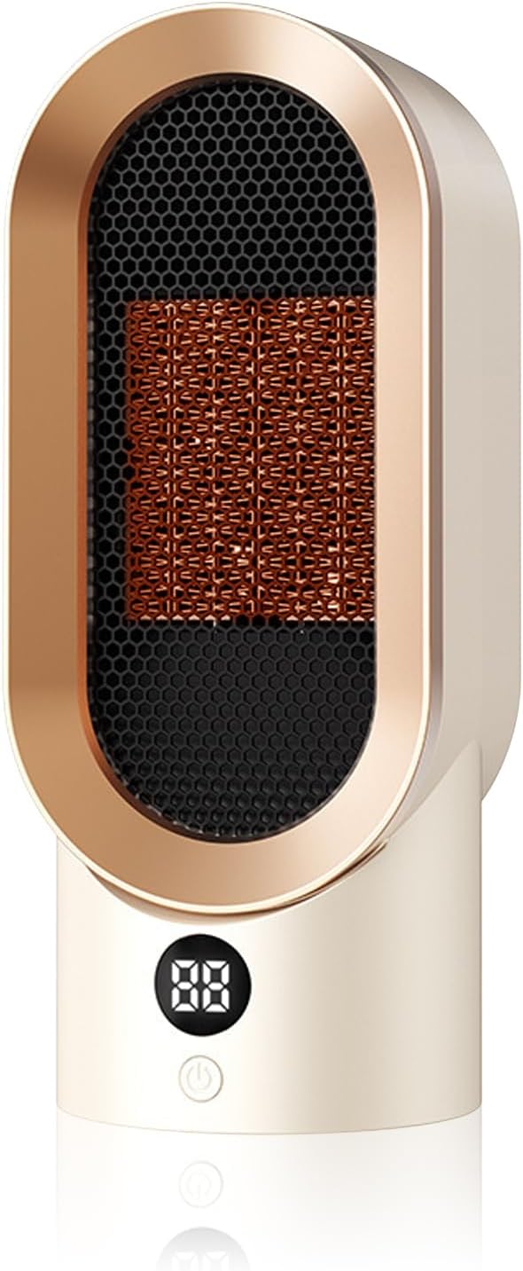 Nagrzewnica, ceramiczny grzejnik PTC z termostatem, wentylatorem grzewczym, zabezpieczeniem przed przegrzaniem i przewróceniem