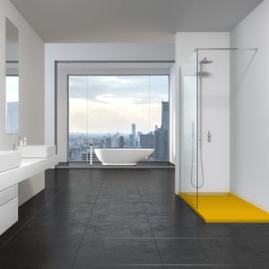 Receveur de douche résine curry 80x120, Kristal