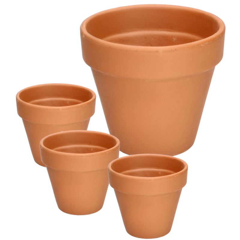4x doniczka gliniana 13 donica ceramiczna terakota - KOTARBAU