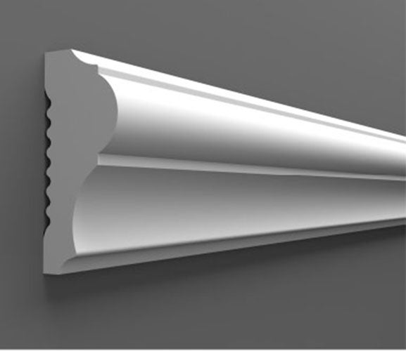 Moldura pared de poliestireno pintable 40 mm x 16 mm x 240cm - 10 und.