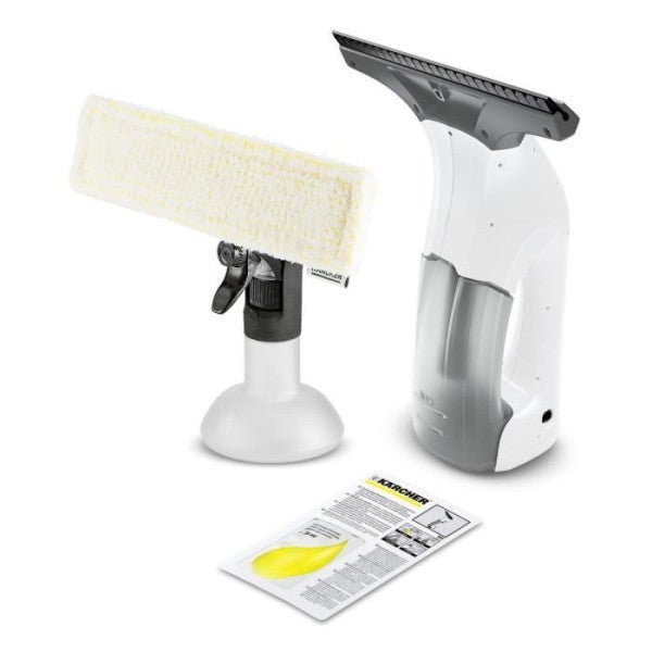 Raclette - Lave Vitre Electrique - Nettoyeur KARCHER WV 1 Plus - Nettoyeur de vitres - Raclette large 250 mm - Autonomie 25 min - Nettoie jusqu'a 70m²