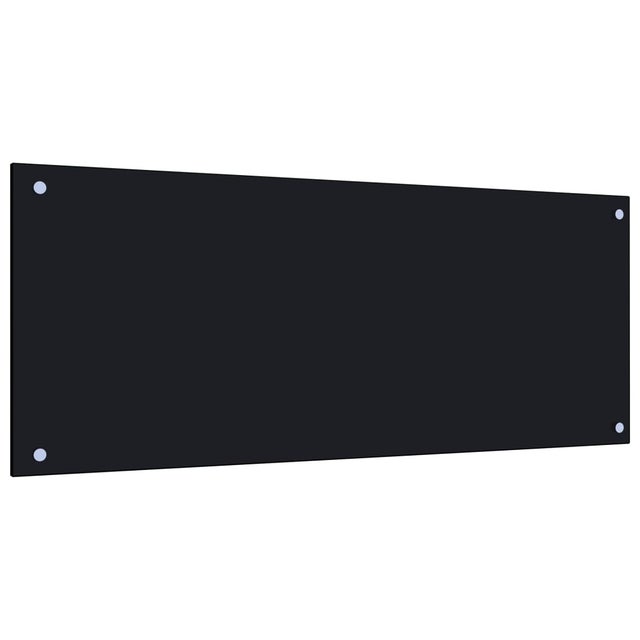 Painel anti-salpicos de cozinha 100x40 cm vidro temperado preto