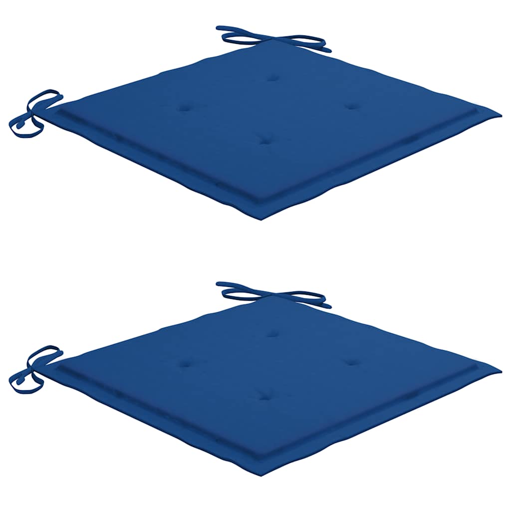 Chaise de jardin pliable avec coussin en Bois Bleu - 9