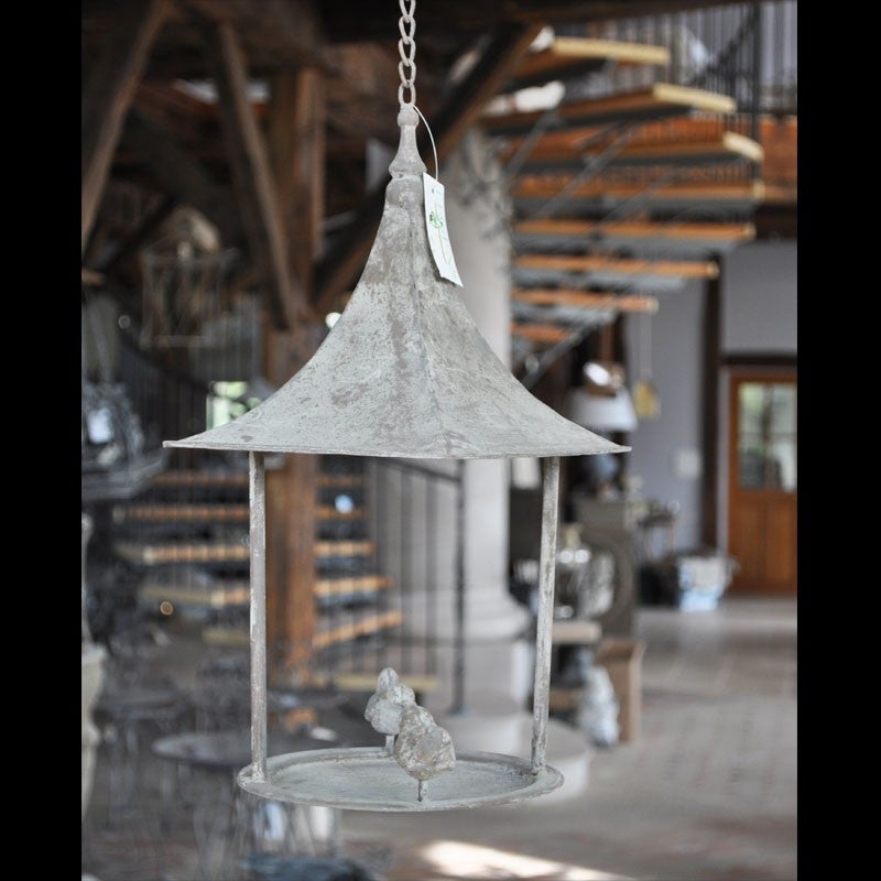 Mangeoire oiseau à suspendre brune 40x19x18cm - 4