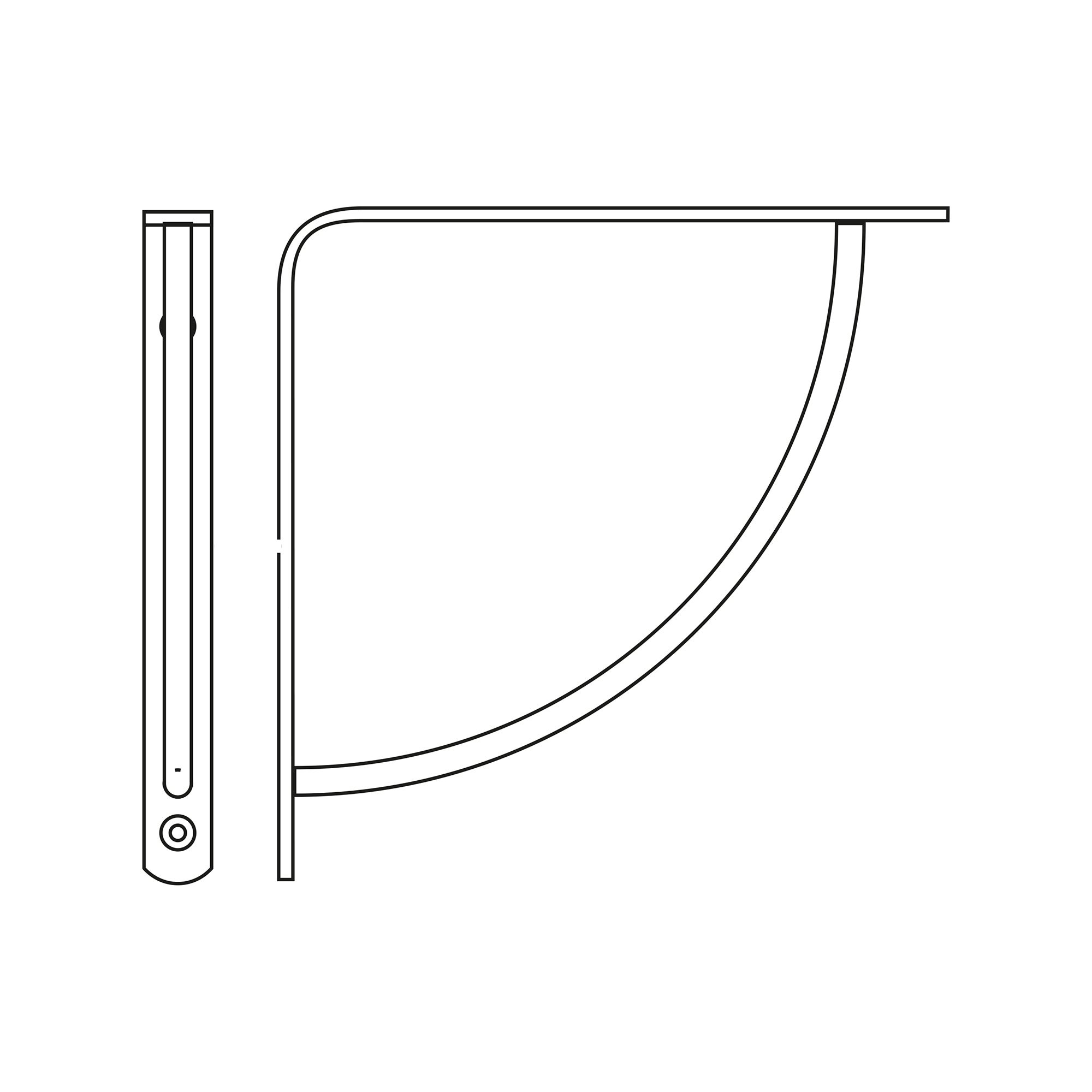 REI | Suporte de Parede para Prateleira 1460 | 240 mm | 20x240x240 mm | Aço Preto | 30 kg - 3