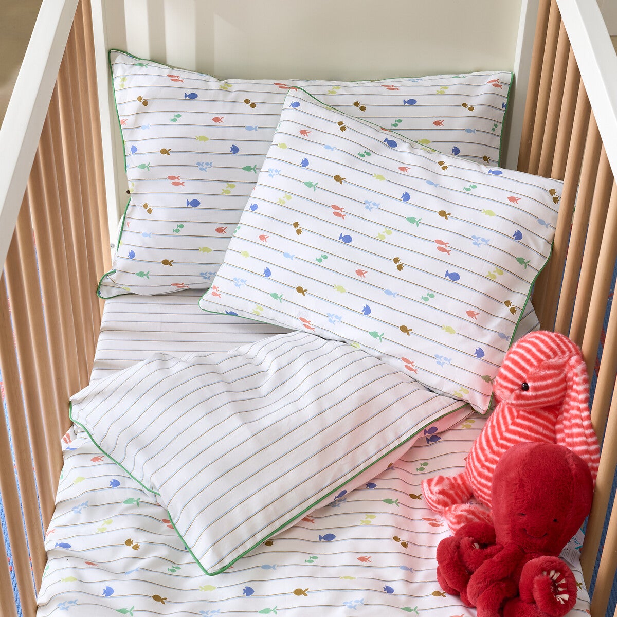 Housse de couette bébé, percale de coton, Elliot - Imprimé - 100 x 120 cm - 2