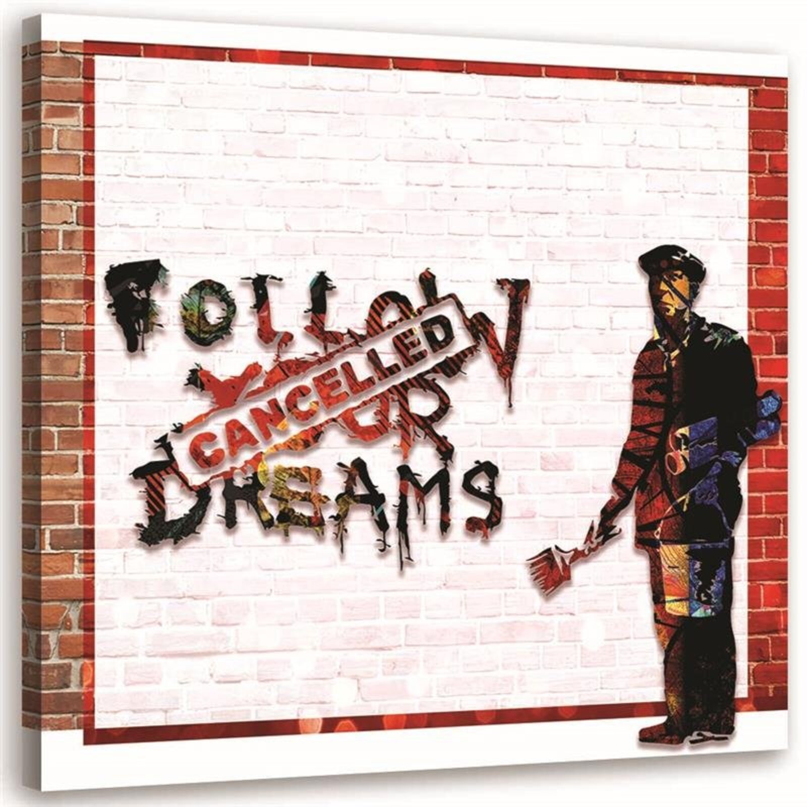 Obraz na płótnie, Banksy - Cancelled Dreams Street Art 60x60