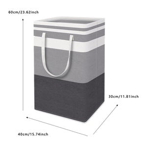 Cesto Per Biancheria Sporca Con Ruote E Coperchio - Tessuto Oxford Pieghevole, Capacità 75L, 58x32x66 Cm, Bianco