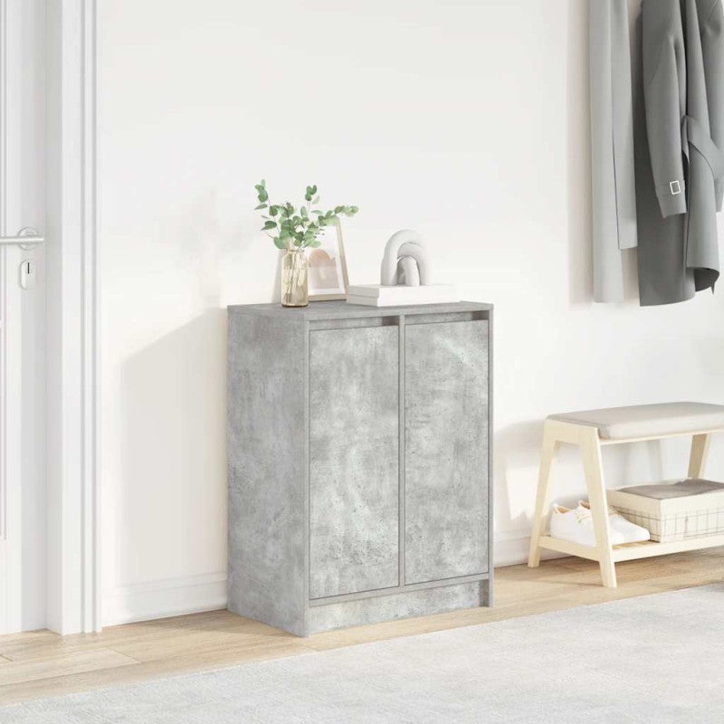 Szafka na buty Beton Szary 57x34x76 cm Drewno klejone vidaXL