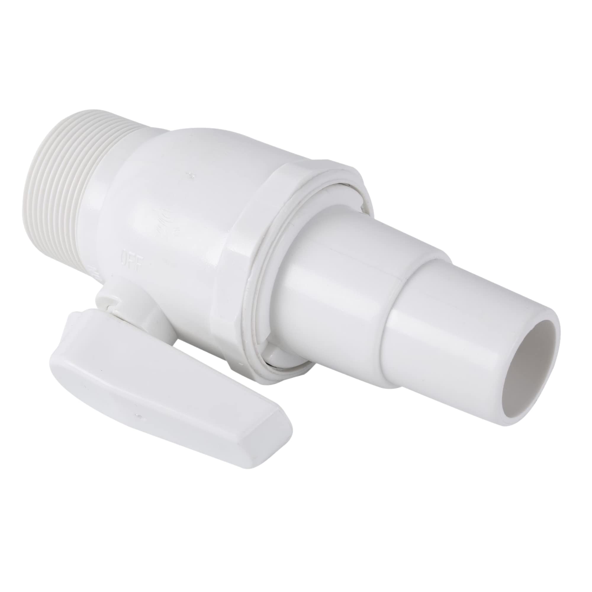 2-drożny zawór kulowy MIP x 1,5" - 1,25" kompatybilny z filtrem basenowym Hayward PN. SP0729 - Niekorozyjny zawór z tworzywa ABS - maks. 50 psi