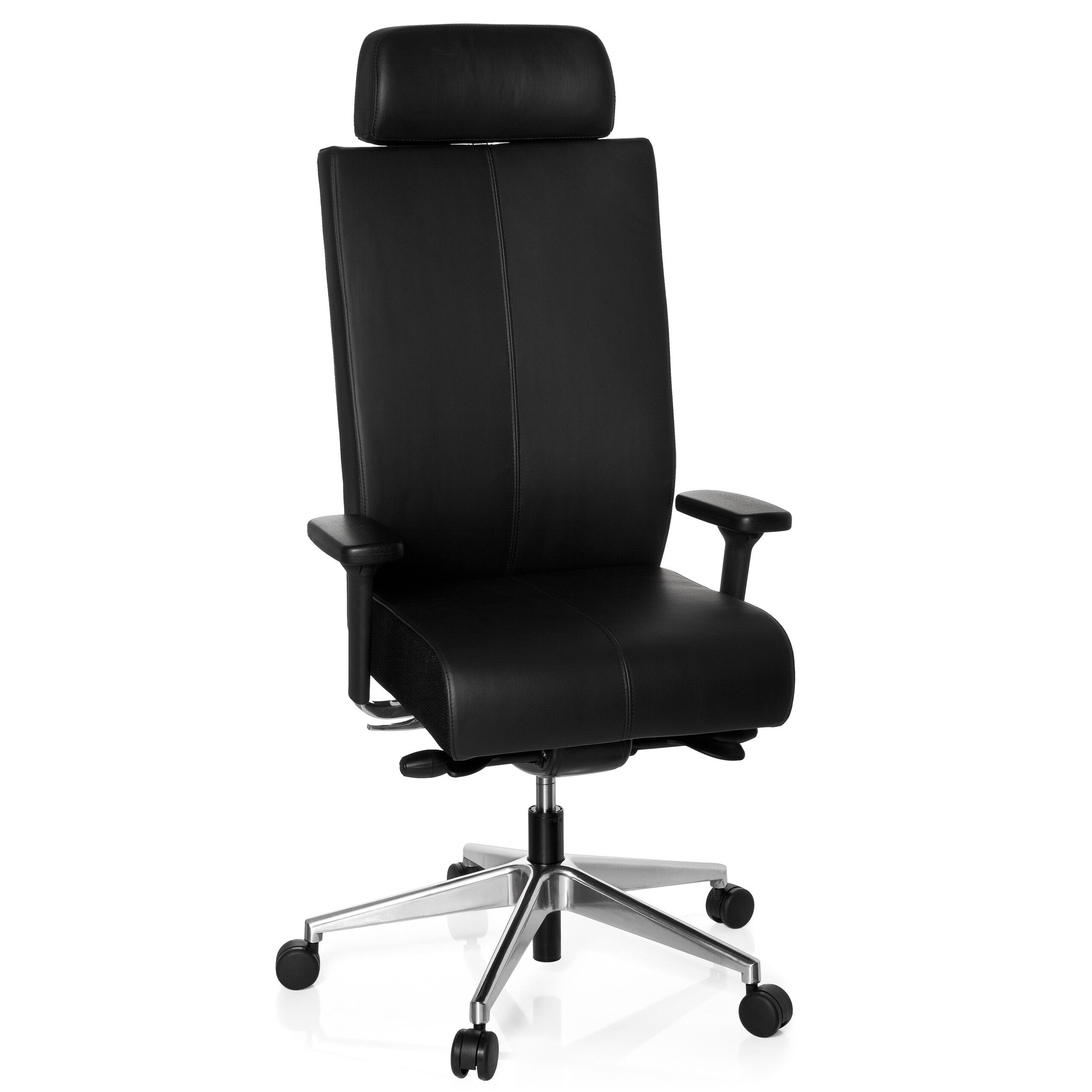 Krzesło biurowe / krzesło obrotowe PRO-TEC XXL skóra czarny hjh OFFICE
