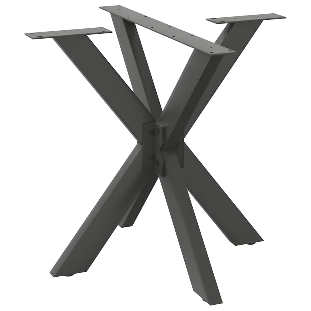 Noga do stołu jadalnego Pająk Antracyt 85x85x(72-73) cm Stal vidaXL