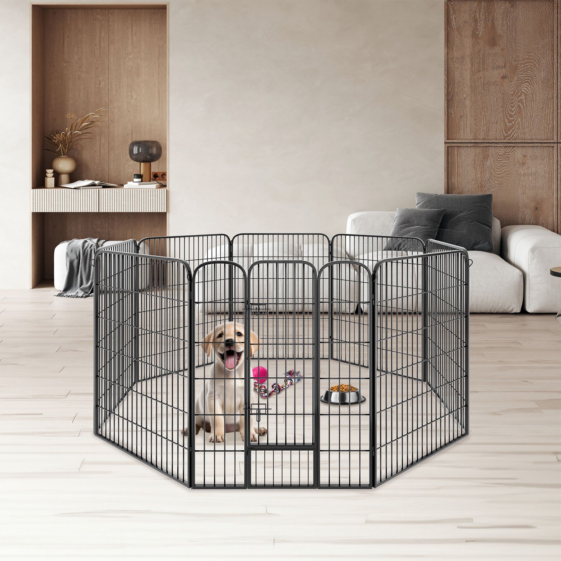 TECTAKE Parque para cachorros 8 peças, dobrável - 3