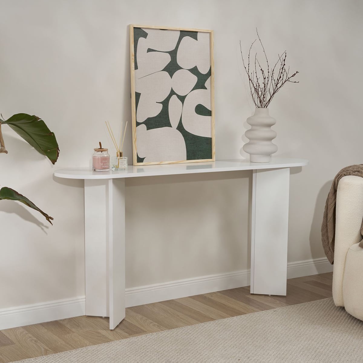Console d'entrée design minimal ovale Sira | Leroy Merlin