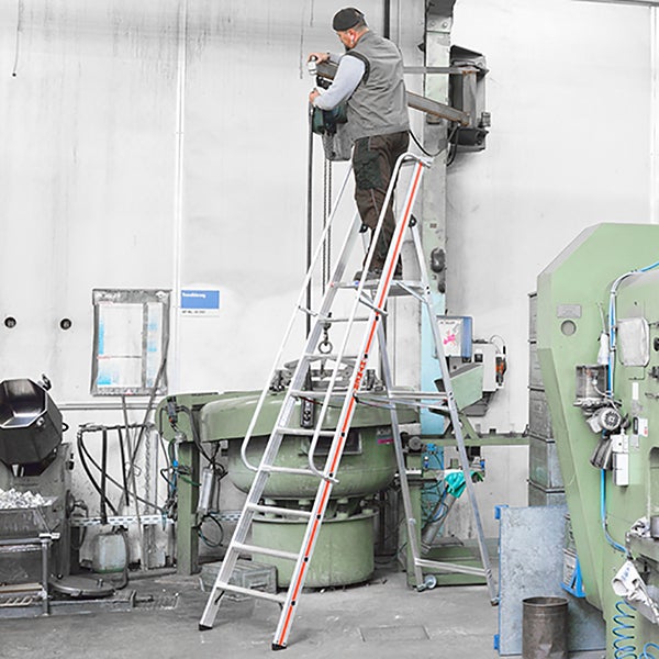 Escabeau 10 marches - Hauteur max. de travail 4.35m - 8081/10 - 5