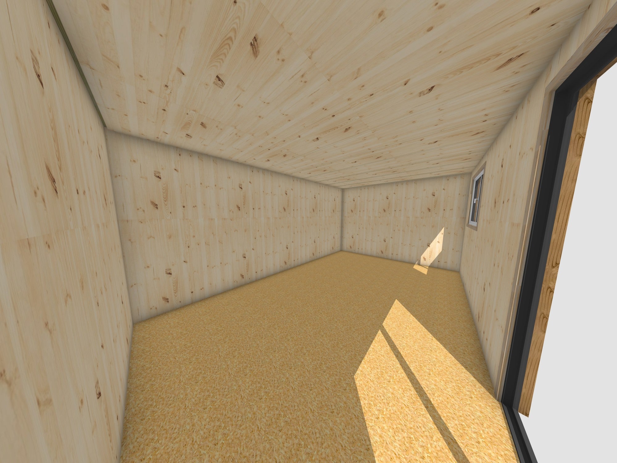 Extension bois traité autoclave en bois 5,5 x 3,5 x 2,7 m avec plancher isolé - 5