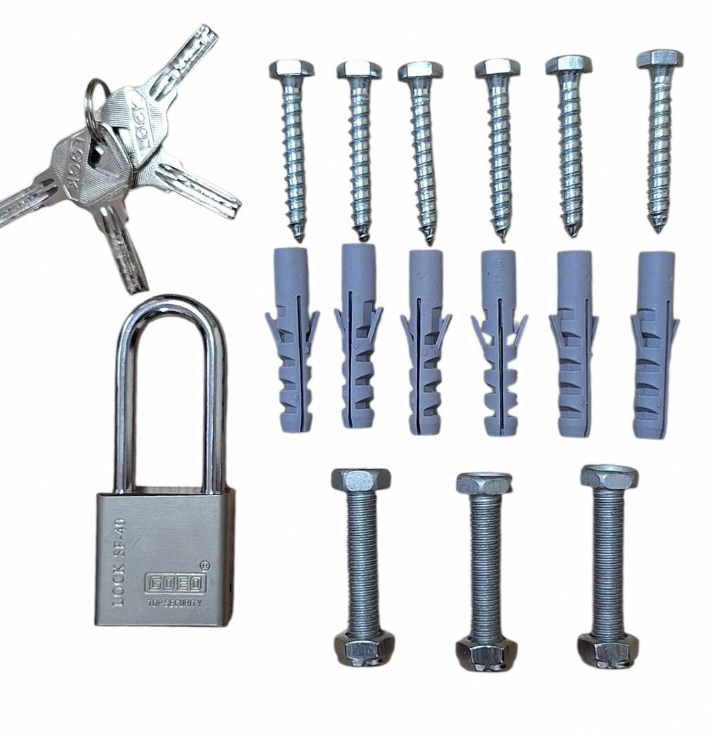 FERRETELIX ® CEPO PARKING GALV. CON CANDADO Y TORNILLOS - 5