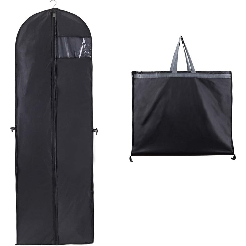 Pokrowiec na suknię ślubną 60 x 180 cm – pokrowiec na suknię druhny z okienkiem, pyłoszczelny i odporny na wilgoć, składany