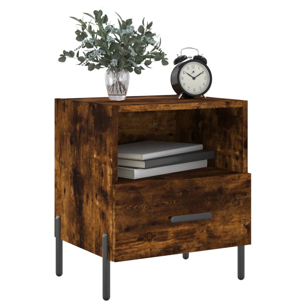 Lot de 2 Tables de chevet，Table d'appoint, Table de nuit pour Salon Chambre chêne fumé 40x35x47,5cm bois d’ingénierie679310 - 4