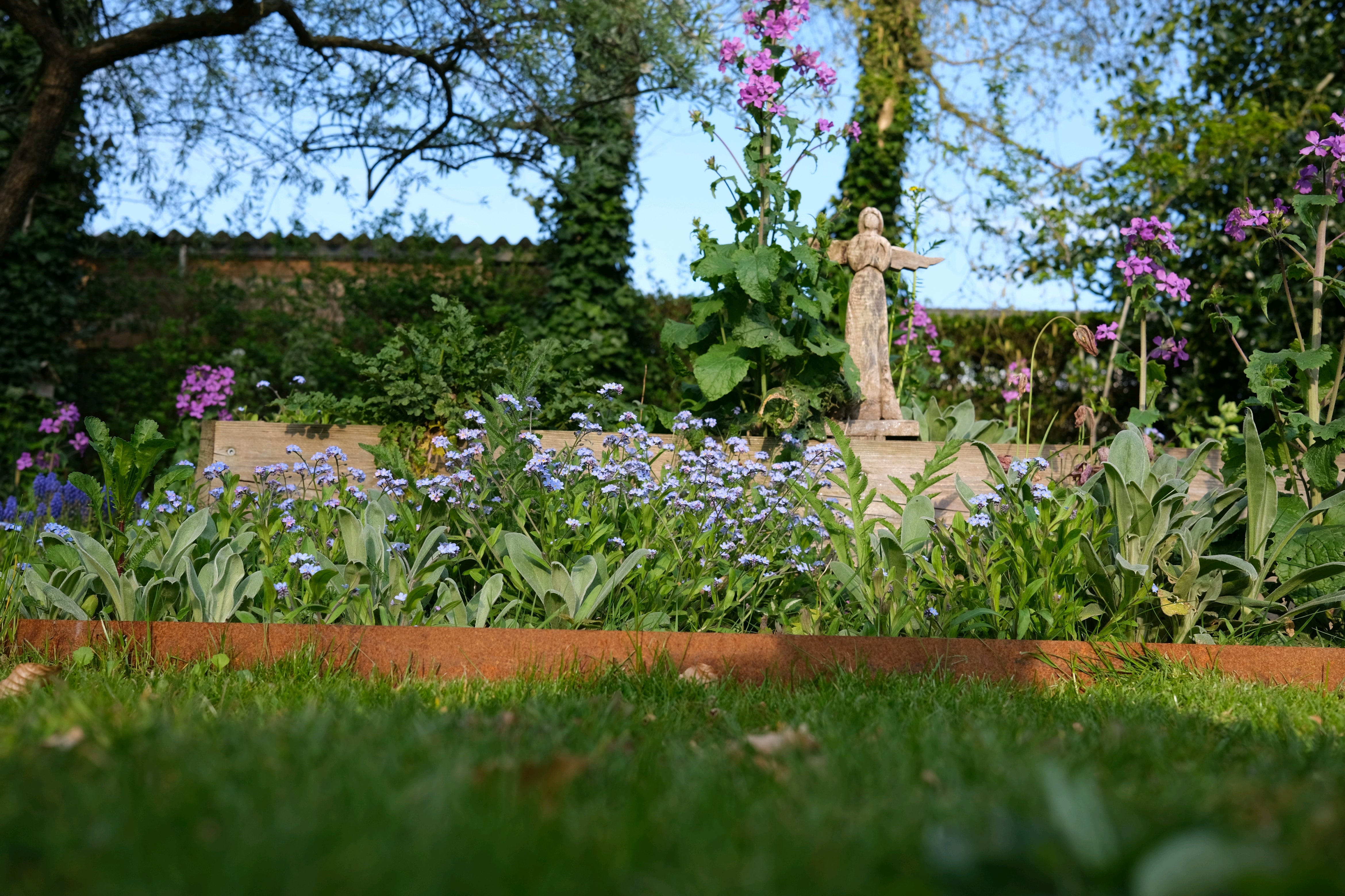 Wovar Bordure de jardin en acier Corten 24 x 106 cm Flexible - Par pièce - 4