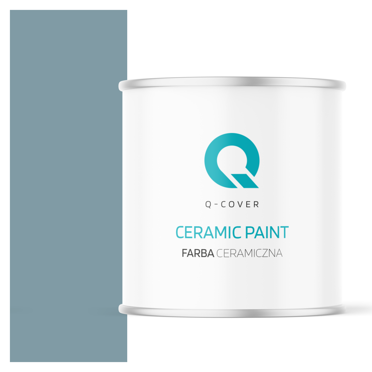 Farba Ceramiczna Do Ścian i Sufitów Q-Cover Szary platynowy ciemny H0730 Głęboki Mat 2L