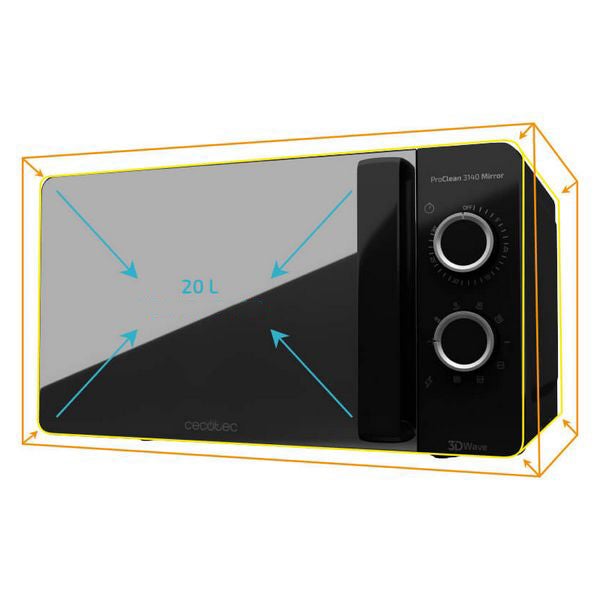 Cecotec Microondas Con Grill Proclean 3140 20 L 700W Negro , Leroy Merlin