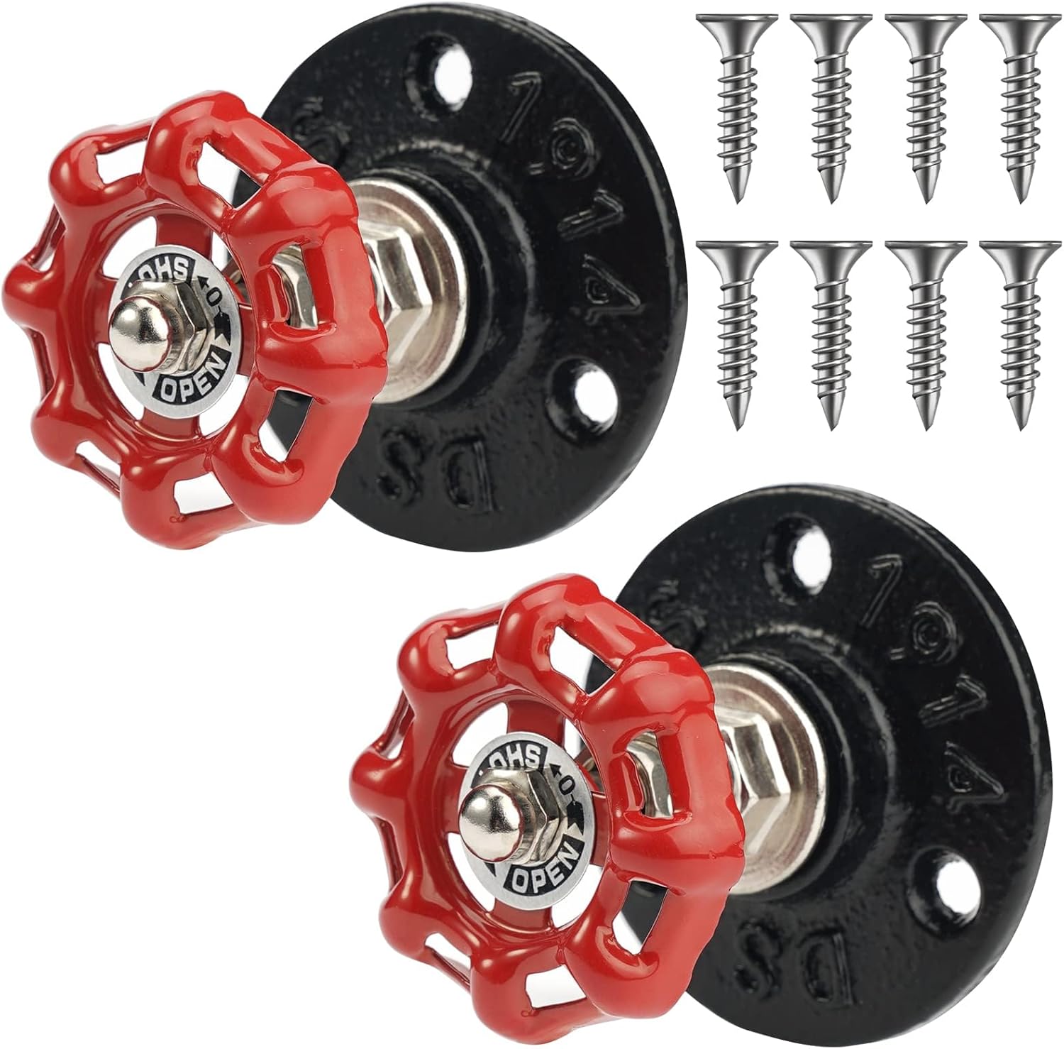 Zestaw 2 Wieszaków Ściennych w Stylu Przemysłowym z Żeliwnych Rur, Retro Haczyki Naścienne, Antyczna Dekoracja Domu na Czapki