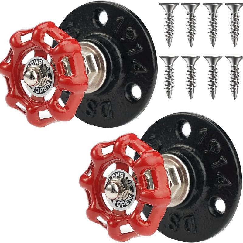 Zestaw 2 Wieszaków Ściennych w Stylu Przemysłowym z Żeliwnych Rur, Retro Haczyki Naścienne, Antyczna Dekoracja Domu na Czapki