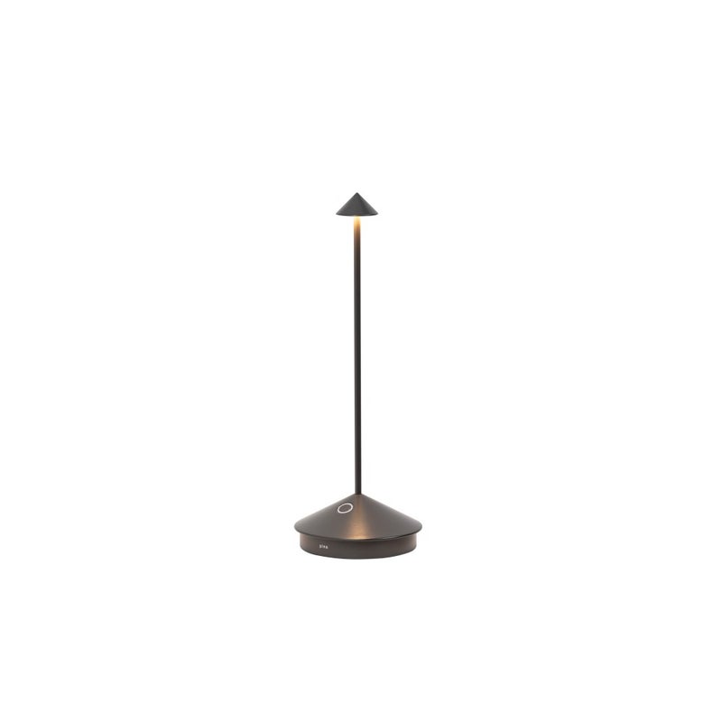 Фото - Настільна лампа Zafferano Lampa stołowa LED Pina Pro Titanium z możliwością ładowania i ściemniania - 2,2 W, 2200-2700-3000 K, IP54