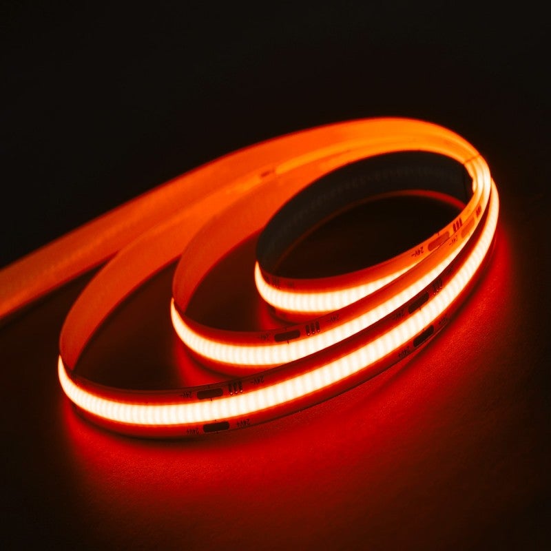 Jandei Tira Led COB 24V 12W/m, 1600 Leds, Luz Cálida 3000K, 6750 Lm, 8mm de Ancho, Cortable cada 5cm, Adhesiva, IP20 para Uso en Interior - 4