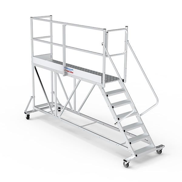 Plateforme roulante 6 marches - Hauteur max. de travail 3.20m - PTF2506G-RSP