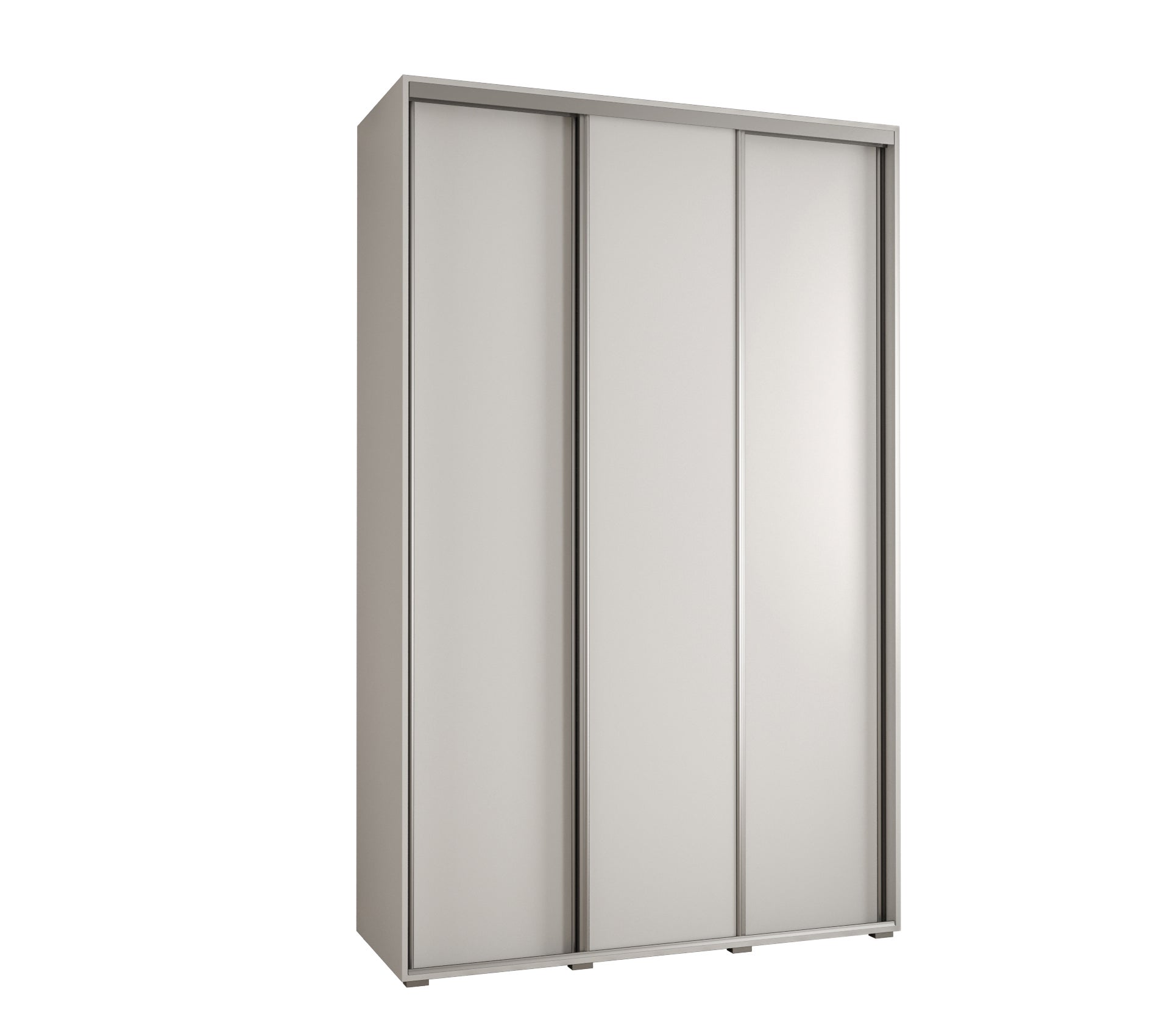 Szafa przesuwna wysoka Davos 1 150 x 60 x 235,2 cm biały + biały + u. srebrny - Abiks Meble