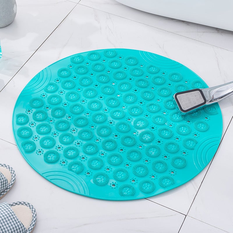 Tapis de salle de bain antidérapant en caoutchouc vert 66*66CM, , Tapis