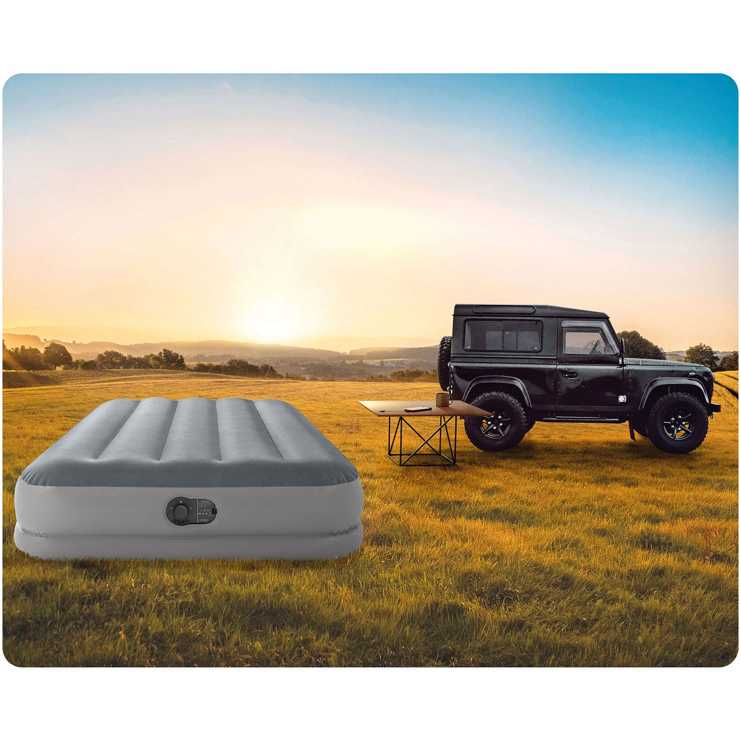 Matelas gonflable Prestige Mid Rise Flex Pump Intex 1 personne - Gonfleur USB intégré - 9