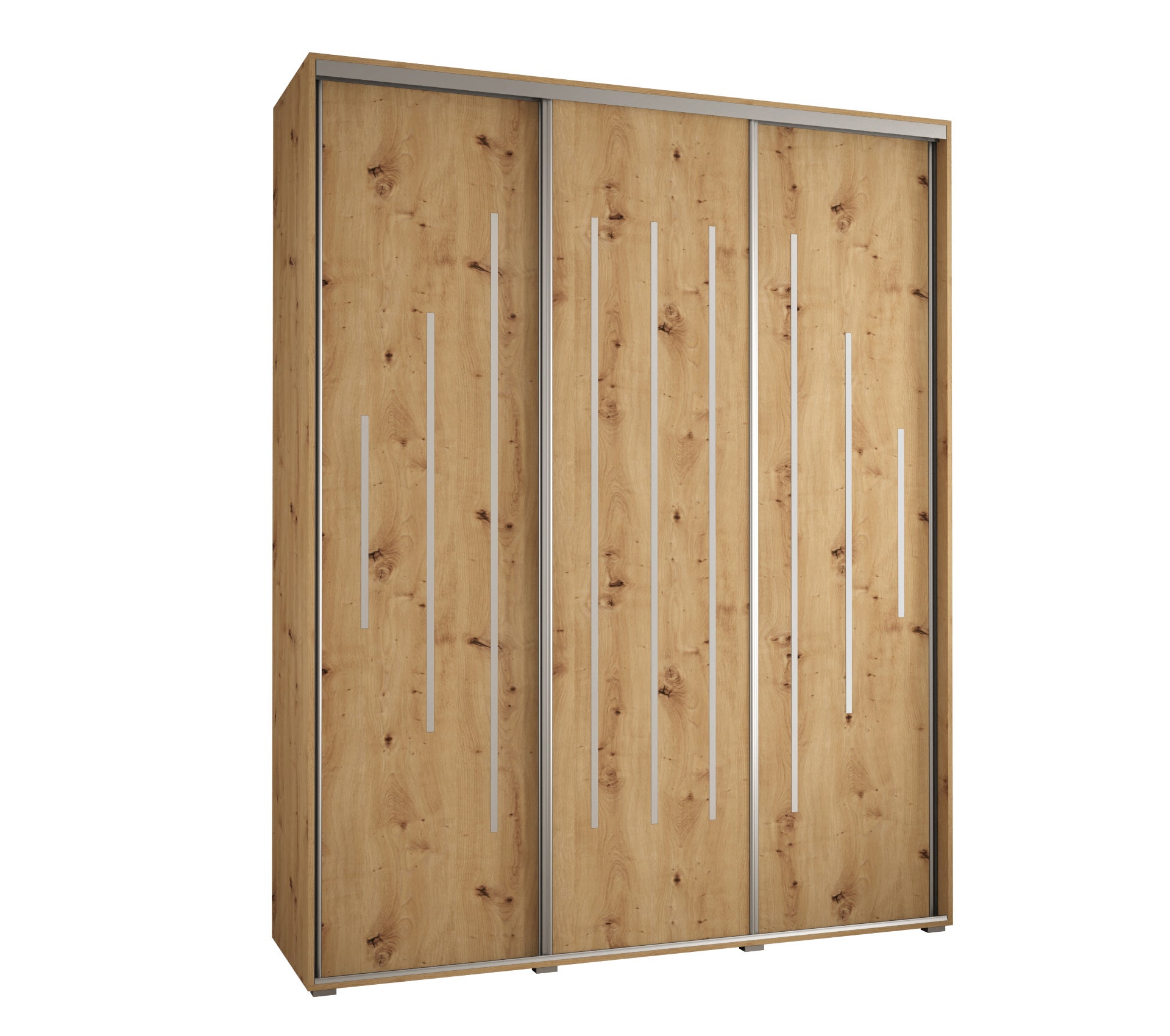 Szafa przesuwna wysoka Davos 12 200 x 45 x 235,2 cm artisan + artisan + u. srebrny - Abiks Meble