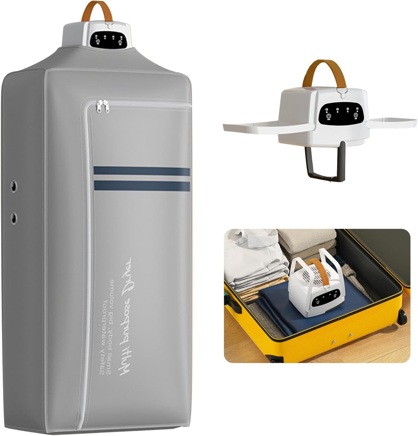 Elektryczna suszarka do ubrań, timer 4-godzinny, 600 W, szybkie suszenie i oszczędność energii, mieści od 4 do 7 wsadów, możliwość zawieszenia