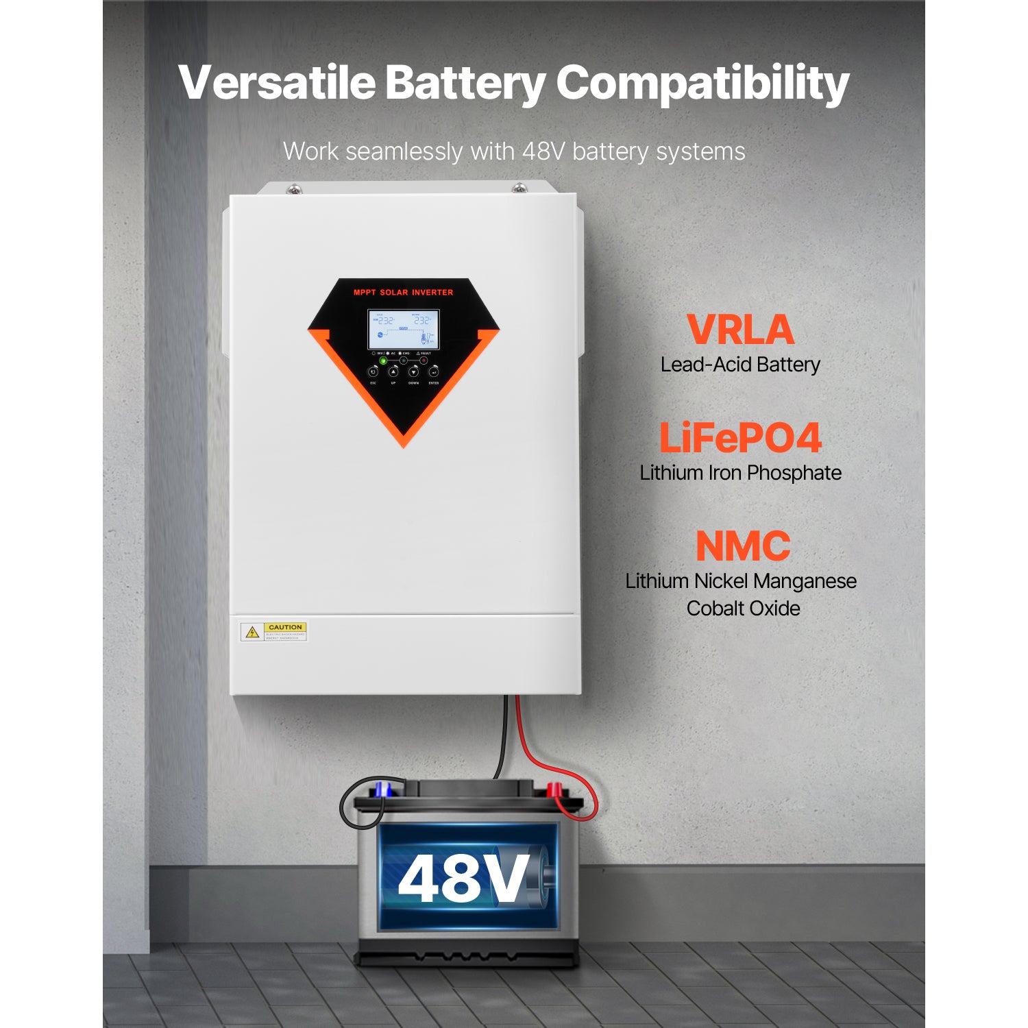 Onduleur Solaire Hybride 6kW, Appareil Tout-en-Un à Onde Sinusoïdale Pure, 48V CC à 220/230V CA, avec Contrôleur Solaire MPPT 120A Intégré SucceBuy - 7
