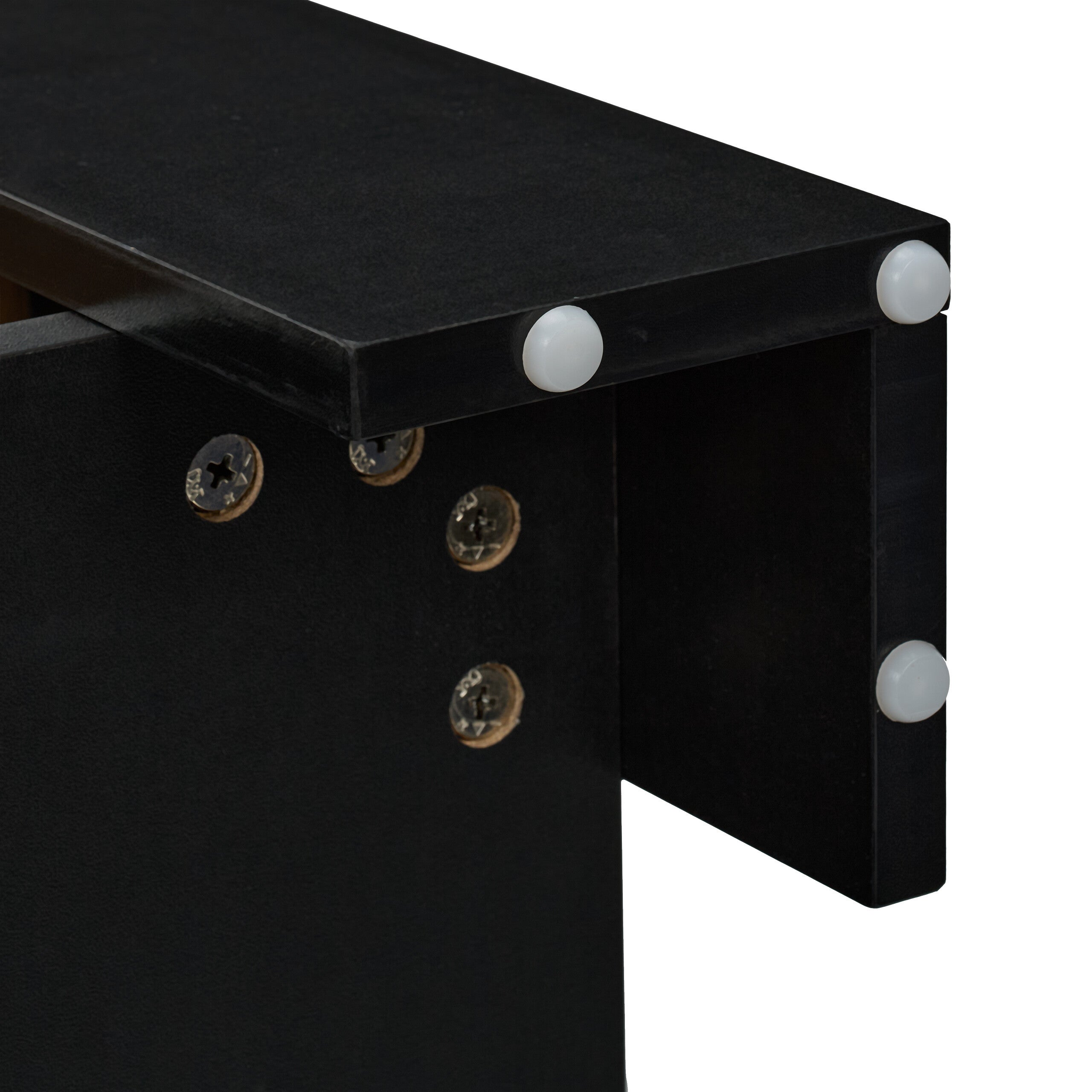 Mesa de centro, ajustável, HBD: 42x98x50 cm, mesa de estar com espaço de arrumação, superfície extra, preta, Relaxdays - 7