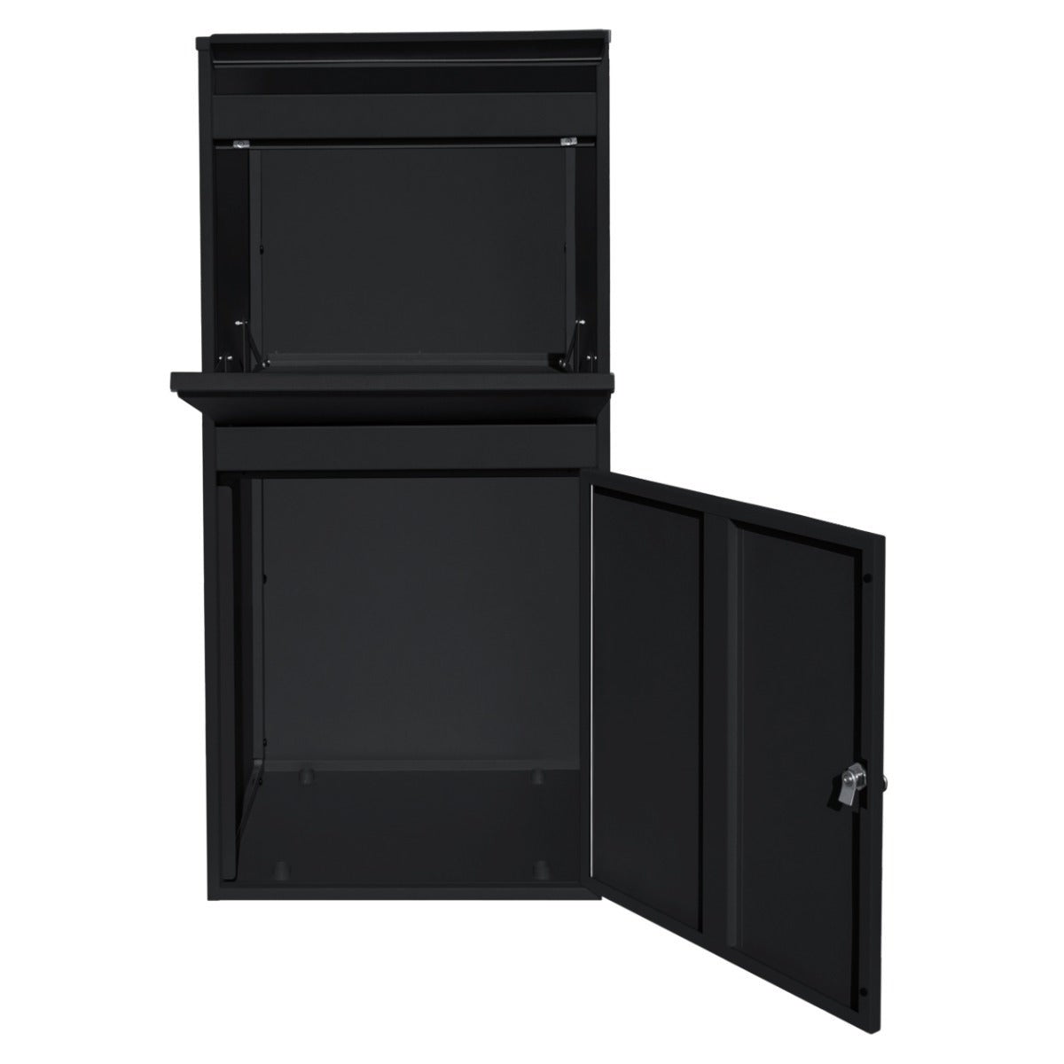 Boîte à Colis XL Anti-vol Noire en Acier Autoportante Boîte aux Lettres Murale Colissimo -Grande boîtes jusqu'à 44 x 33 - 4