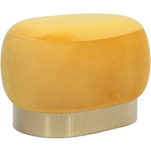 VidaXL Poggiapiedi giallo 70x55x41 cm in Velluto | Leroy Merlin